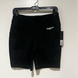 Bebe Black Bike Shorts for Women